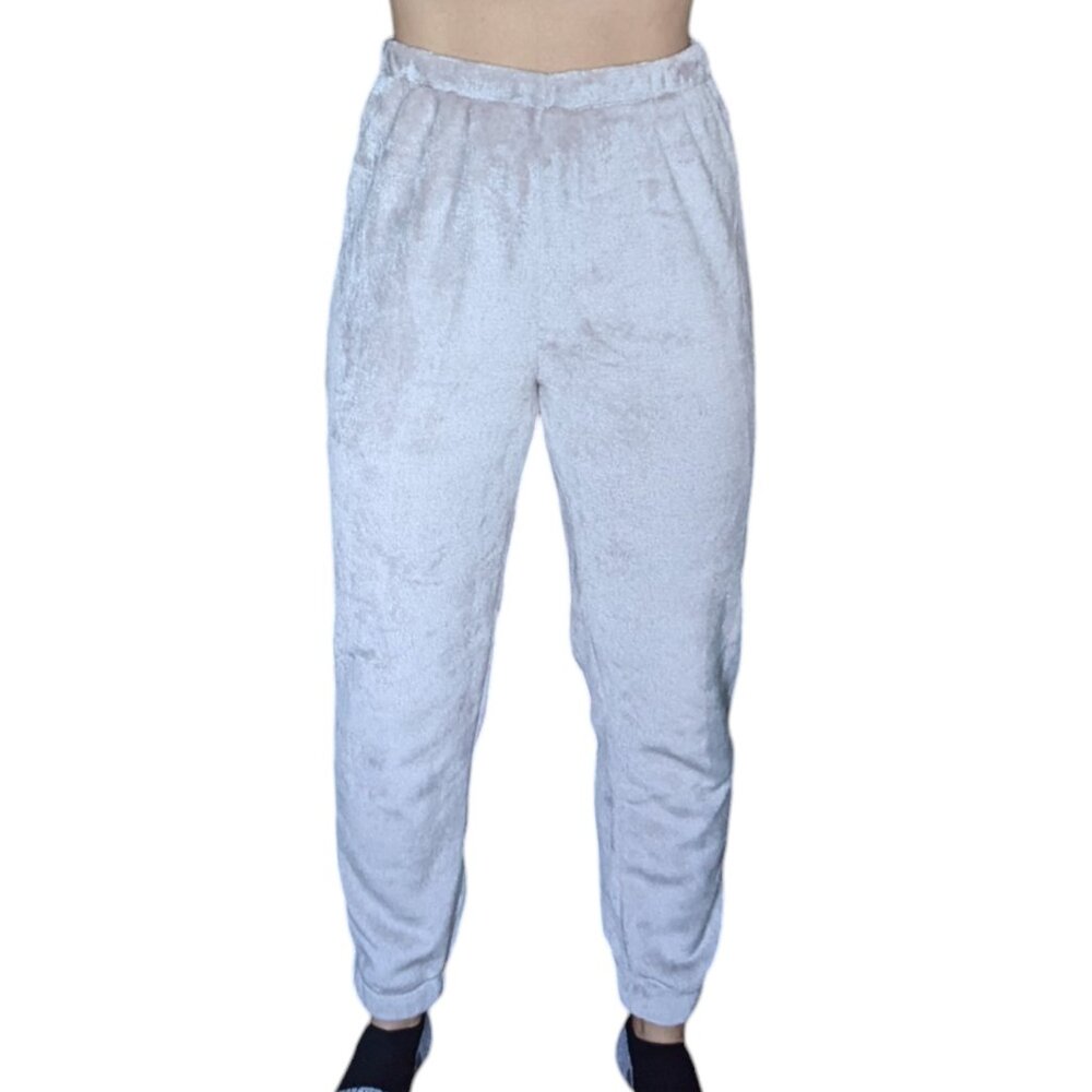 H&M Beige Fluffy Pajama Pants Women Size Medium